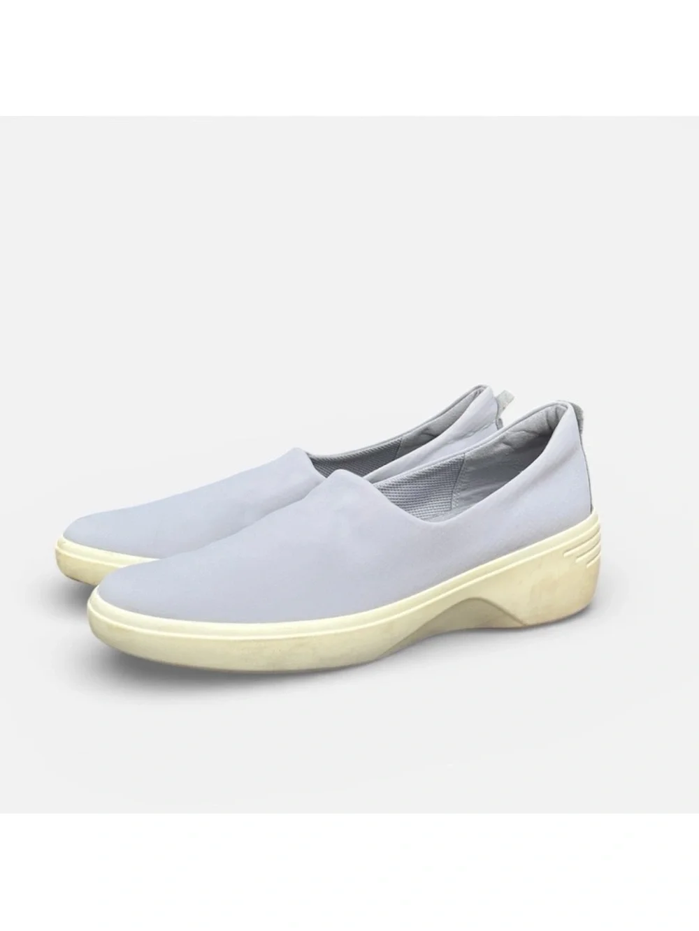 ECCO Soft 7 Wedge Slip-on Sneaker Silver Gray Women’s EU Sz 41; US 10-10.5